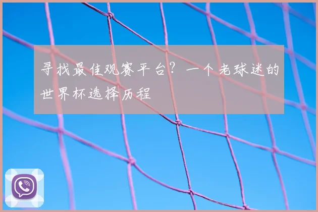 寻找最佳观赛平台？一个老球迷的世界杯选择历程